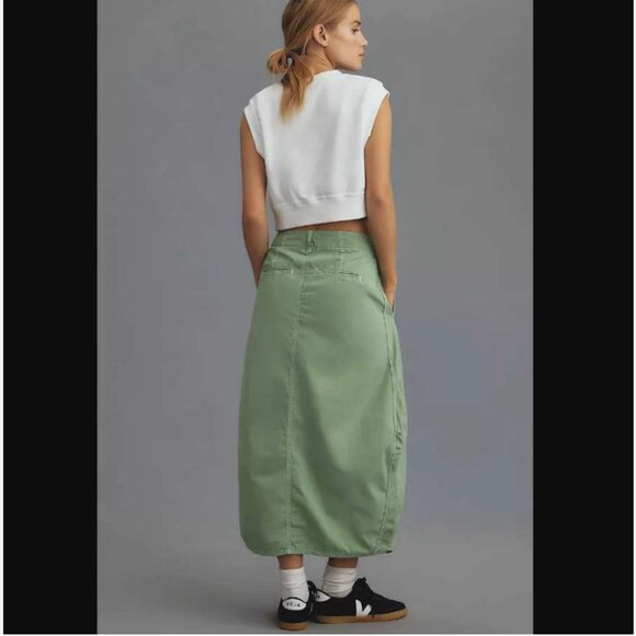 Pilcro Barrel Denim Midi Skirt - Picture 4 of 8